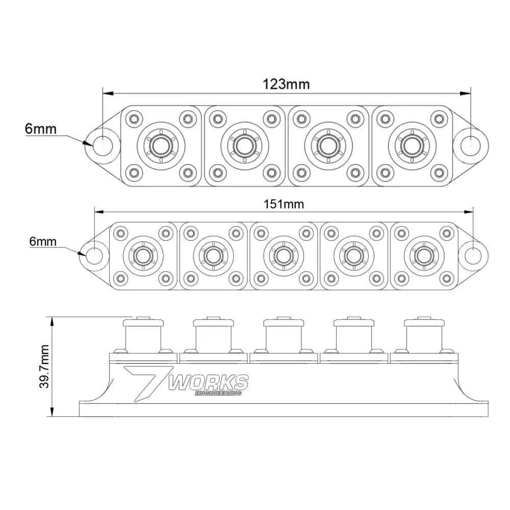 Bus Bar 4/5way Sur Lok 25mm²